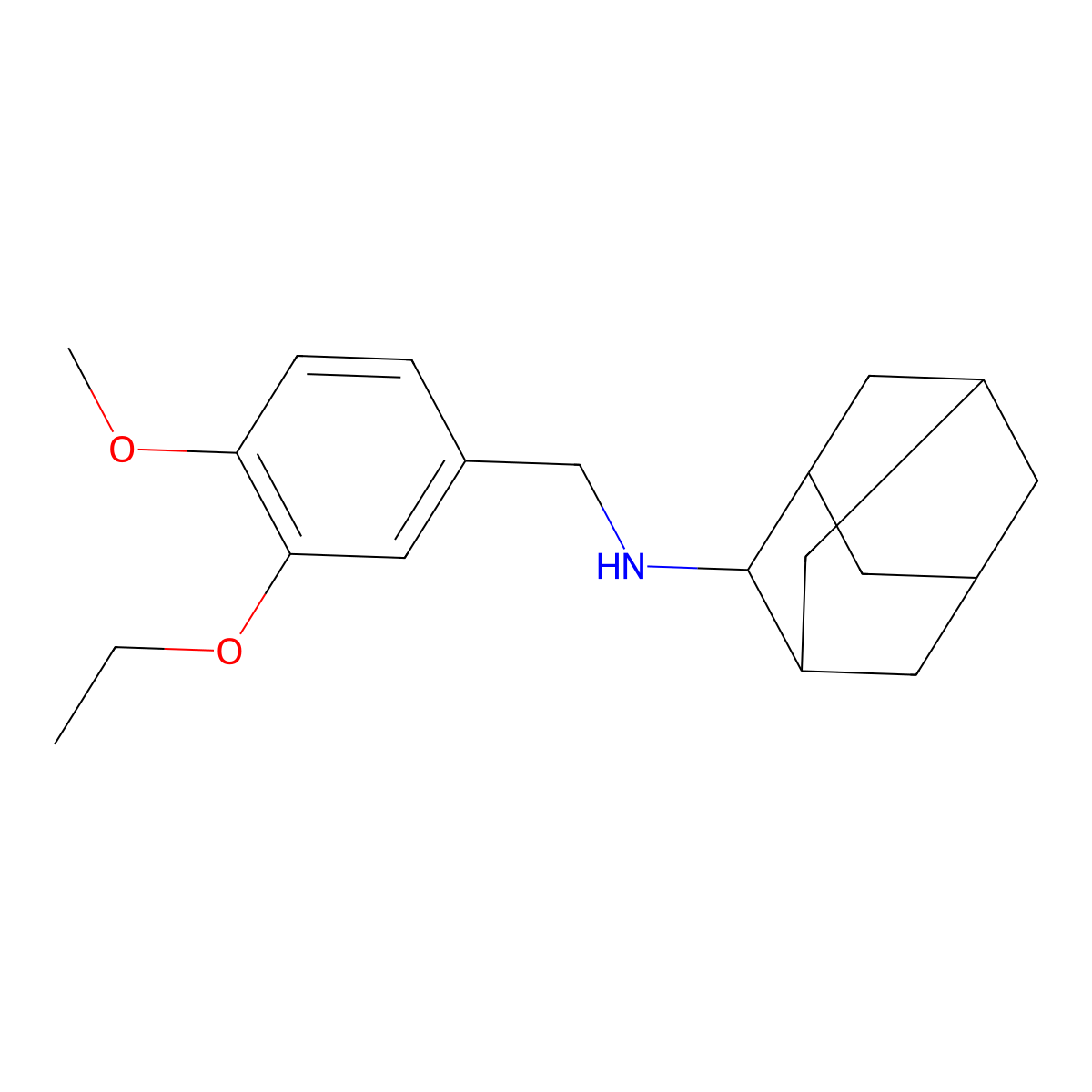N-[(3-ethoxy-4-methoxyphenyl)methyl]adamantan-2-amine molecular structure, CAS 331970-57-1