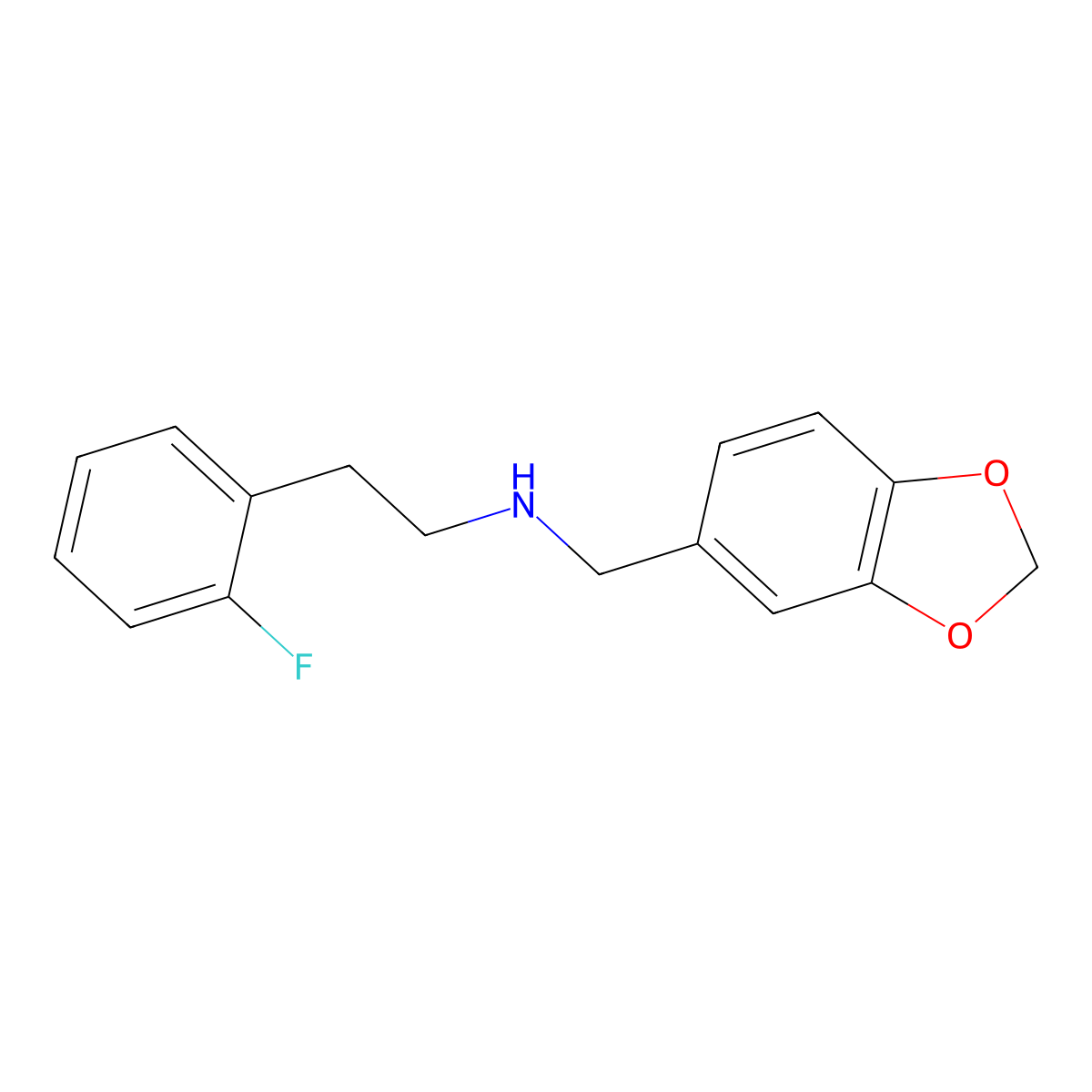 Benzo[1,3]dioxol-5-ylmethyl-[2-(2-fluoro-phenyl)-ethyl]-amine molecular structure, CAS 331970-58-2