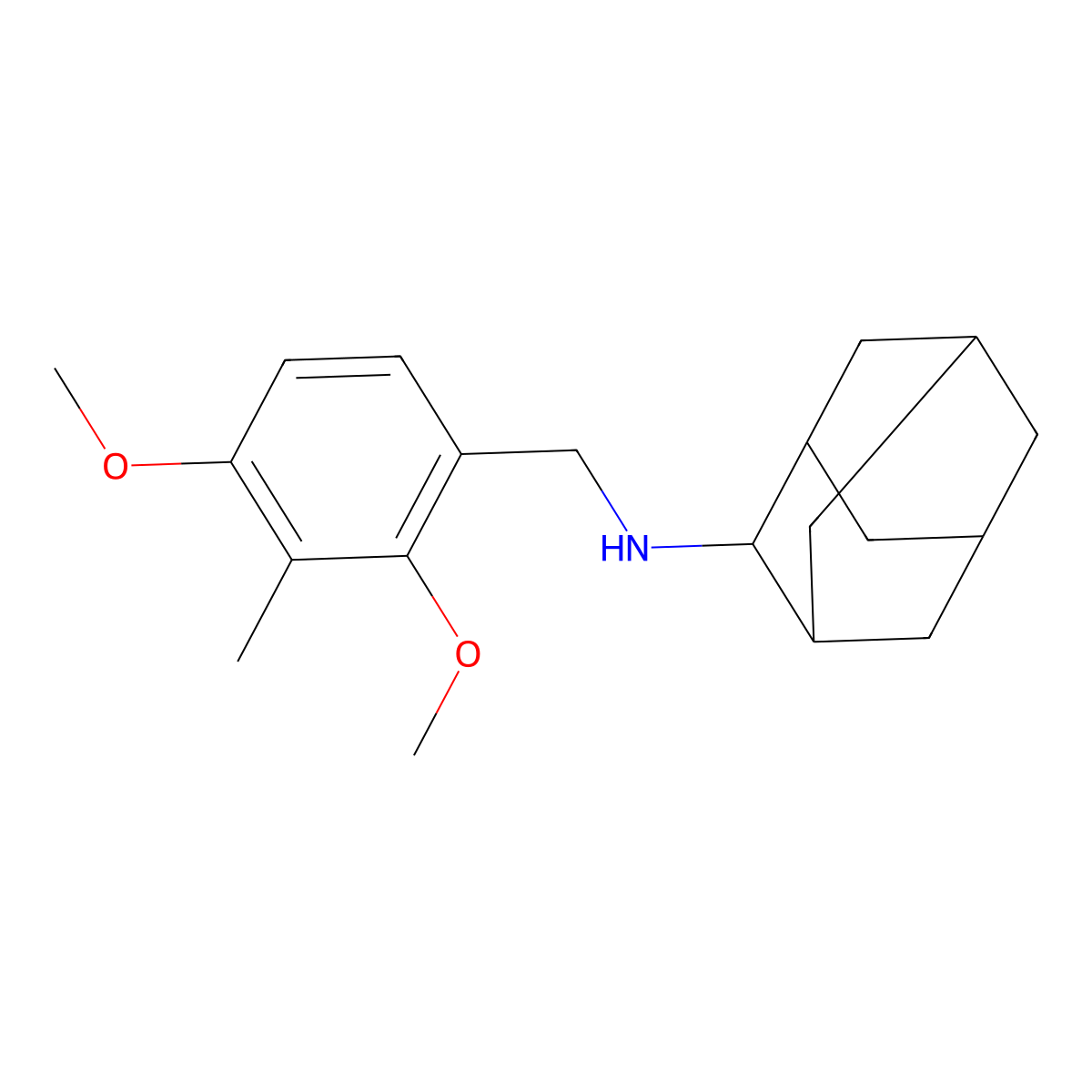 N-[(2,4-dimethoxy-3-methylphenyl)methyl]adamantan-2-amine molecular structure, CAS 331970-63-9