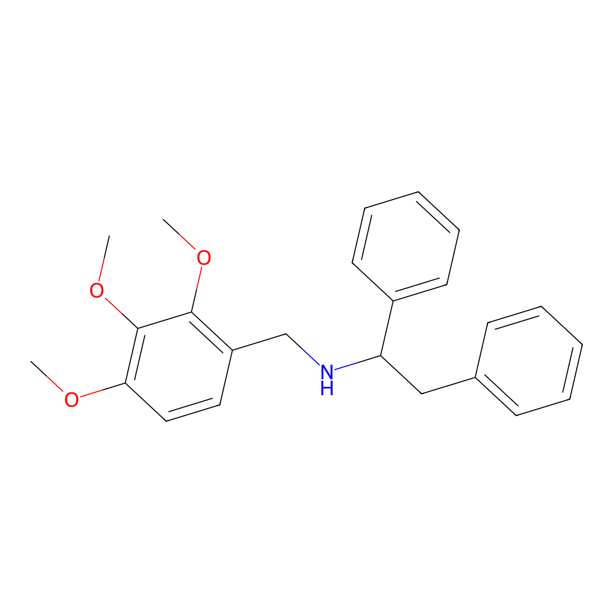 1,2-diphenyl-N-[(2,3,4-trimethoxyphenyl)methyl]ethanamine molecular structure, CAS 331970-65-1