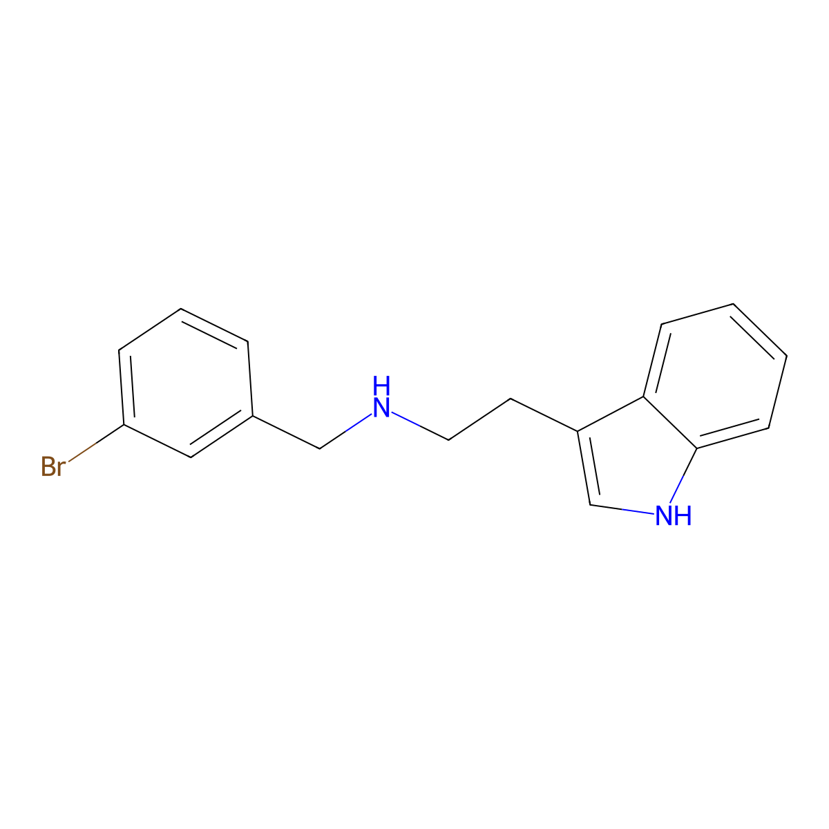 N-(3-bromobenzyl)-2-(1H-indol-3-yl)ethanamine molecular structure, CAS 331970-79-7