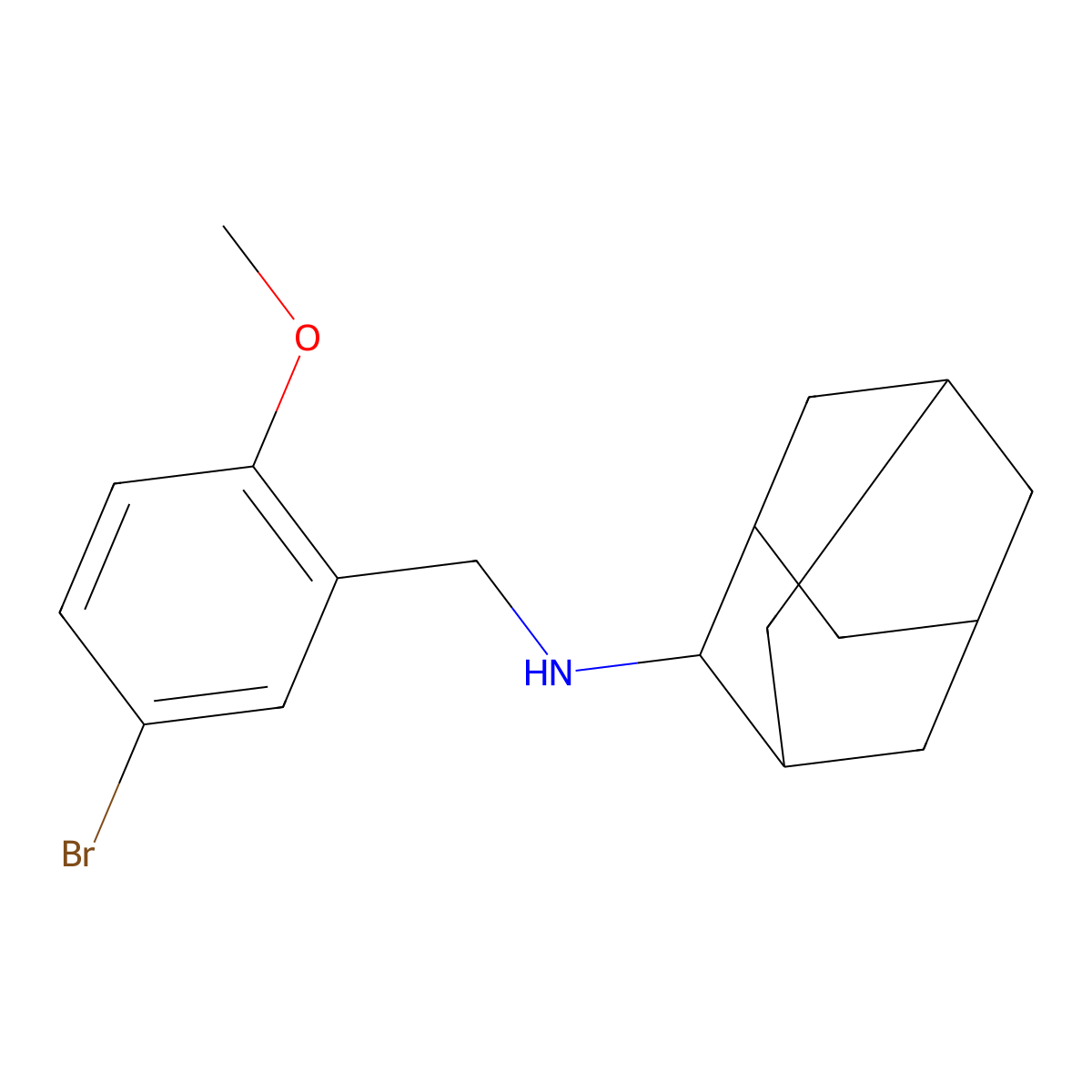 N-(5-bromo-2-methoxybenzyl)-2-adamantanamine molecular structure, CAS 331970-85-5