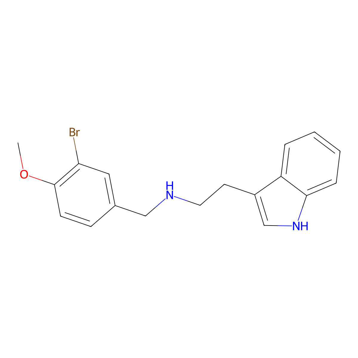N-[(3-bromo-4-methoxyphenyl)methyl]-2-(1H-indol-3-yl)ethanamine molecular structure, CAS 331970-86-6