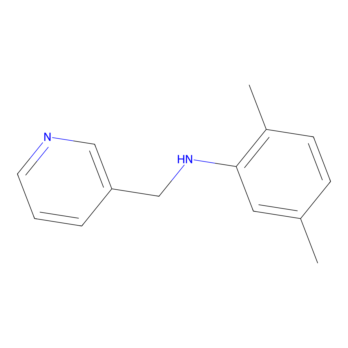 2,5-dimethyl-N-(pyridin-3-ylmethyl)aniline molecular structure, CAS 331970-93-5