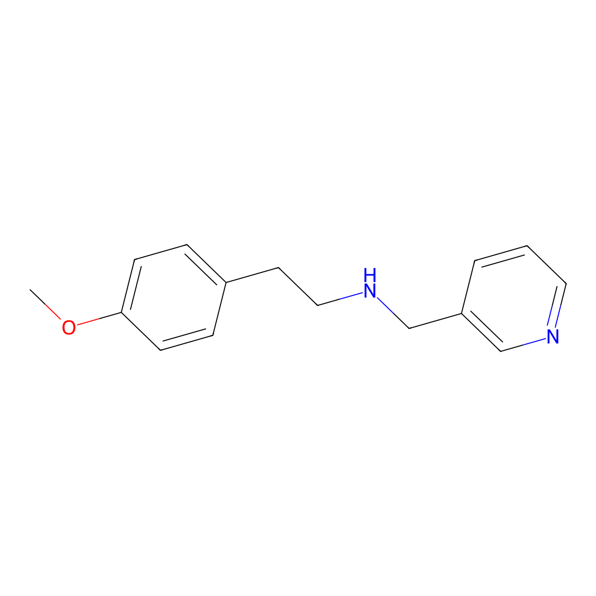 2-(4-methoxyphenyl)-N-(pyridin-3-ylmethyl)ethanamine molecular structure, CAS 331970-95-7