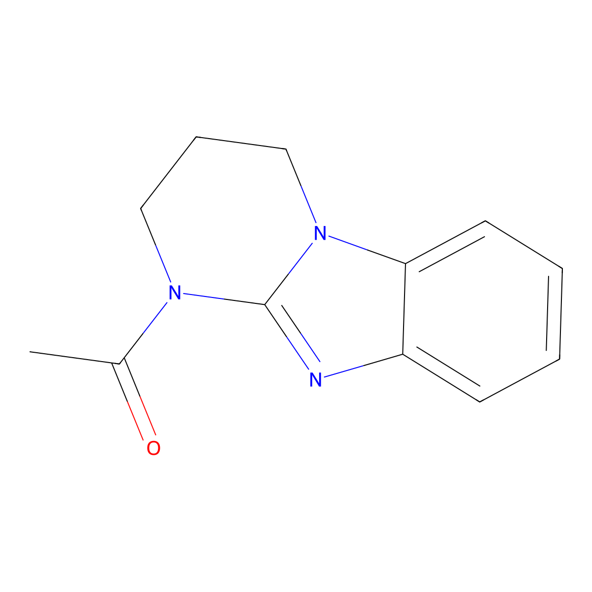 1-(3,4-dihydropyrimido[1,2-a]benzimidazol-1(2H)-yl)ethanone molecular structure, CAS 331971-05-2