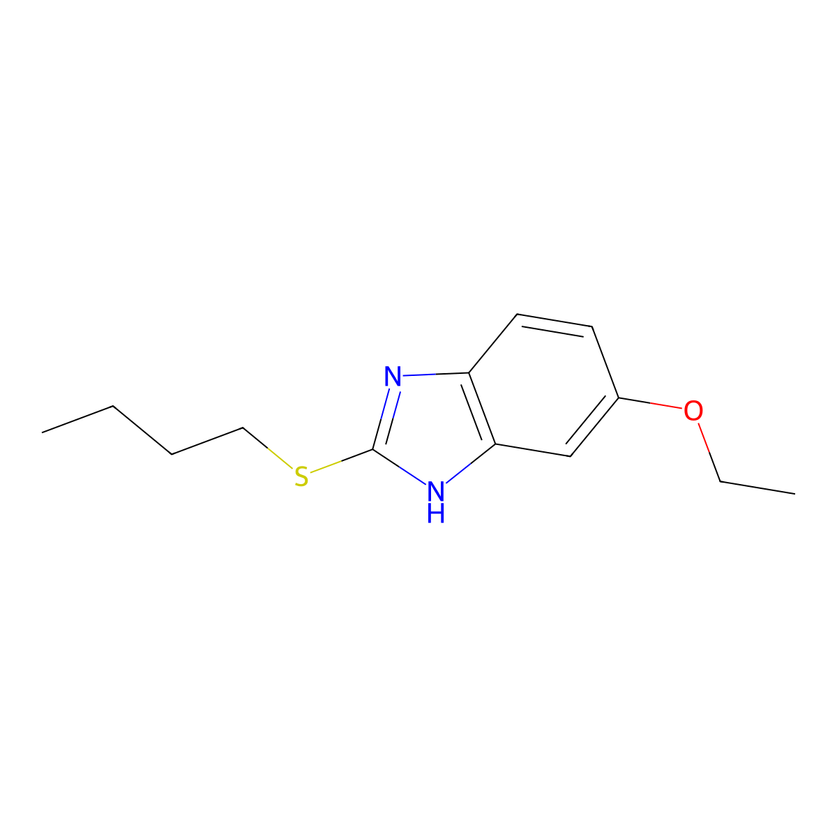 2-(butylsulfanyl)-1H-benzimidazol-5-yl ethyl ether molecular structure, CAS 331971-12-1