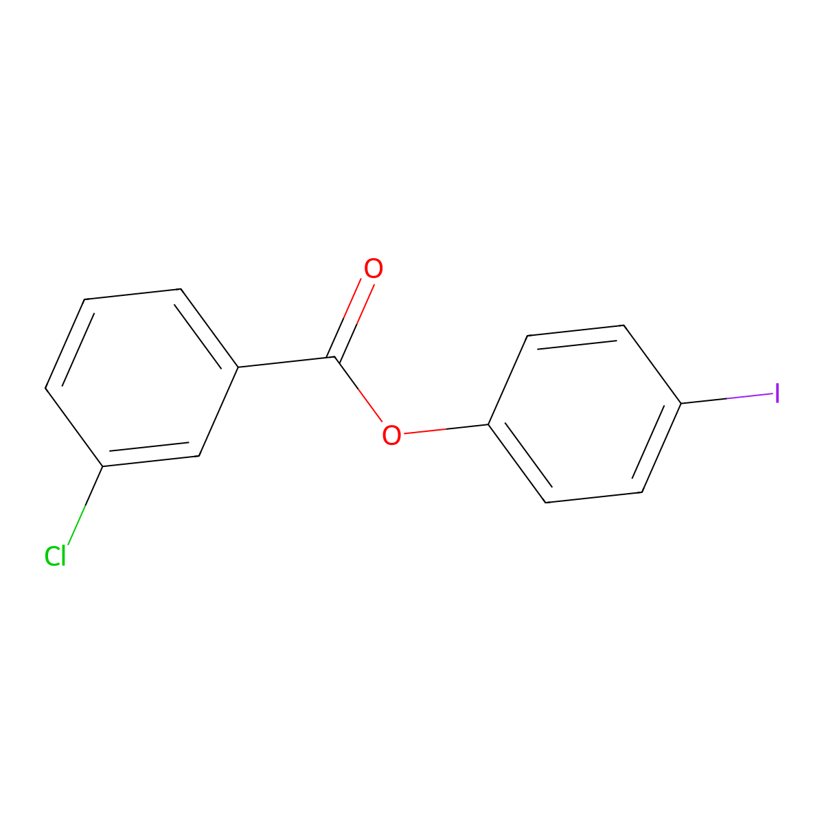 4-Iodophenyl 3-chlorobenzoate molecular structure, CAS 331971-49-4