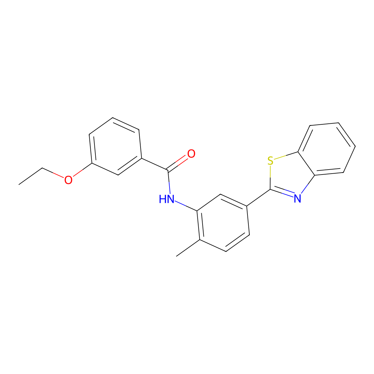 N-[5-(1,3-benzothiazol-2-yl)-2-methylphenyl]-3-ethoxybenzamide molecular structure, CAS 331971-66-5