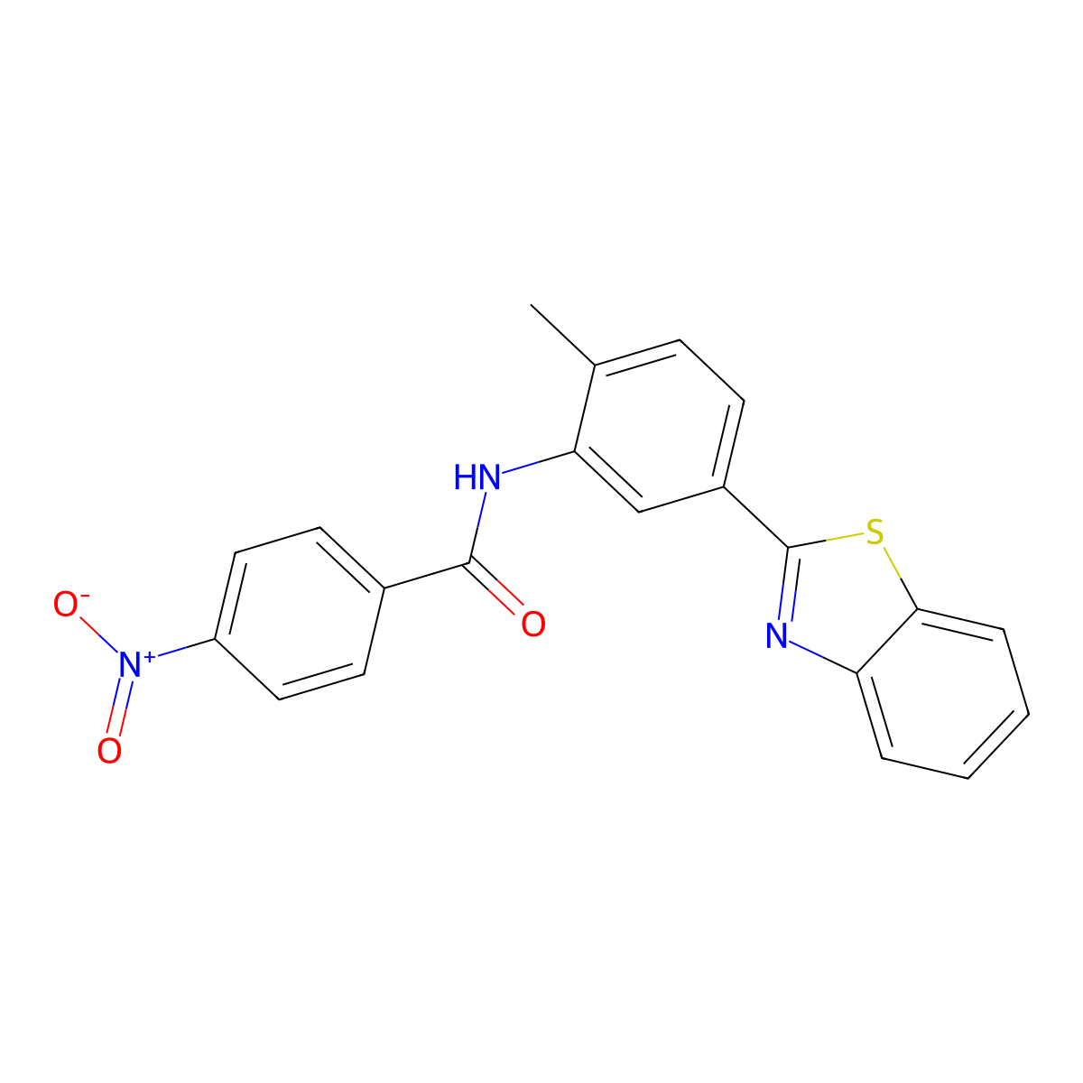 N-[5-(1,3-benzothiazol-2-yl)-2-methylphenyl]-4-nitrobenzamide molecular structure, CAS 331971-68-7