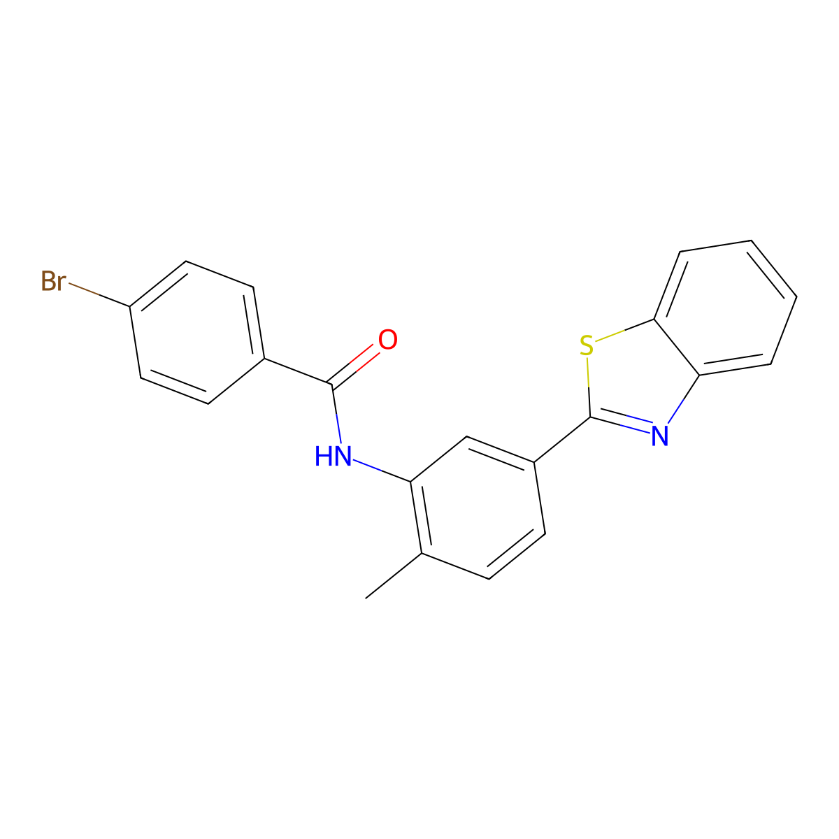 N-[5-(1,3-benzothiazol-2-yl)-2-methylphenyl]-4-bromobenzamide molecular structure, CAS 331971-74-5