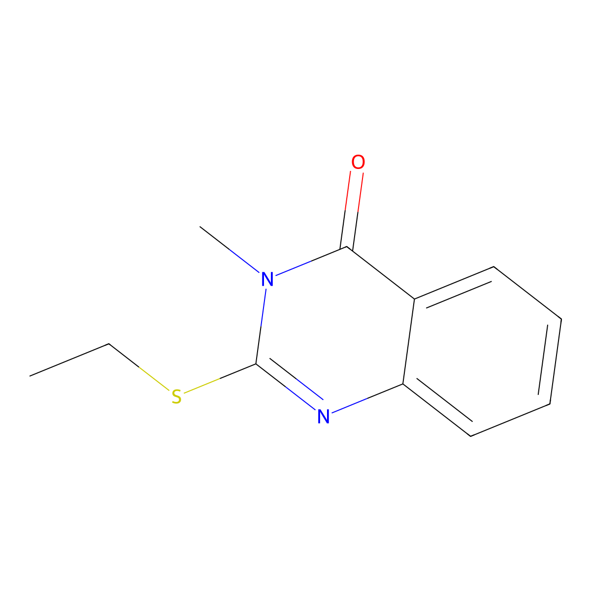 2-Ethylsulfanyl-3-methylquinazolin-4-one molecular structure, CAS 331971-85-8
