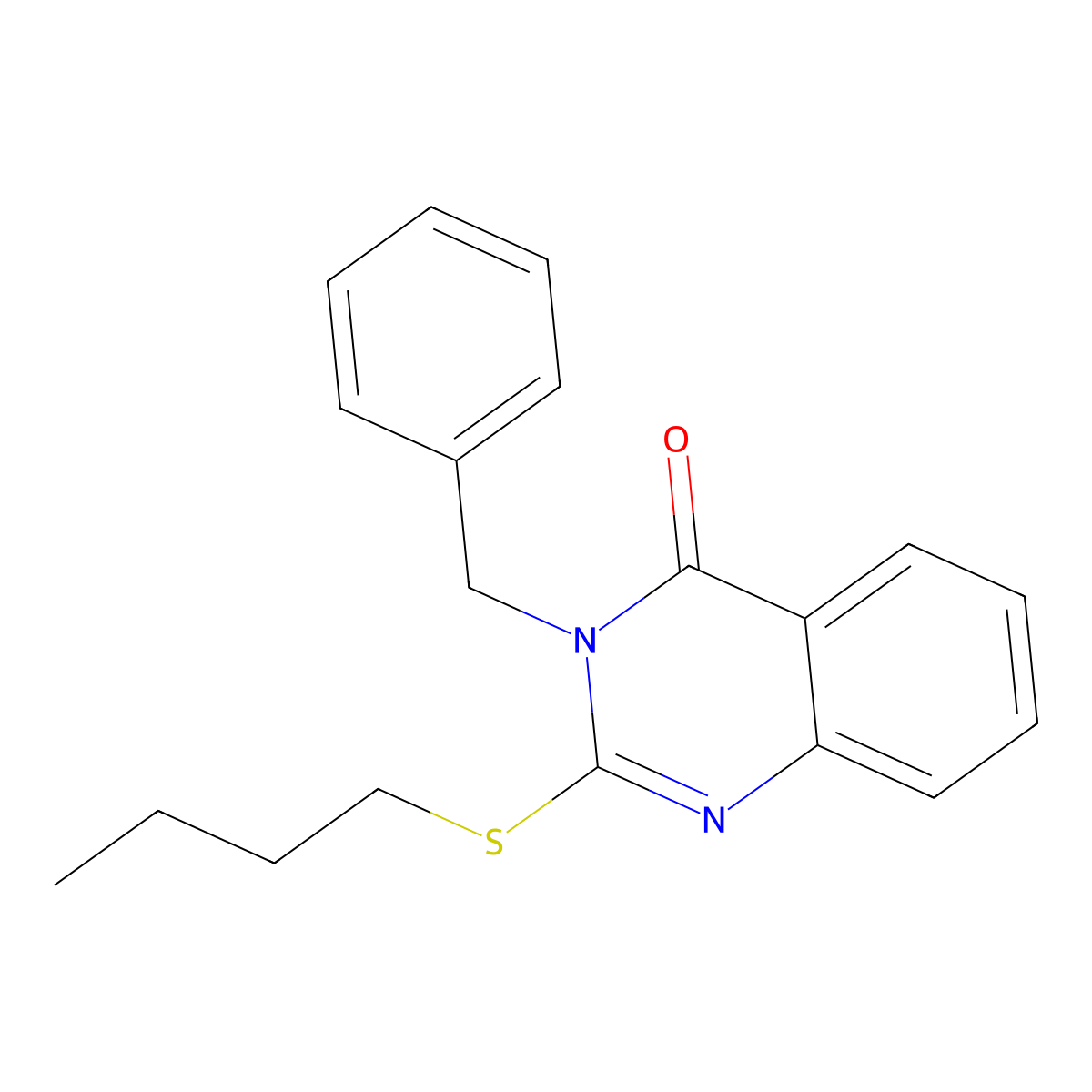 3-Benzyl-2-butylsulfanylquinazolin-4-one molecular structure, CAS 331971-97-2