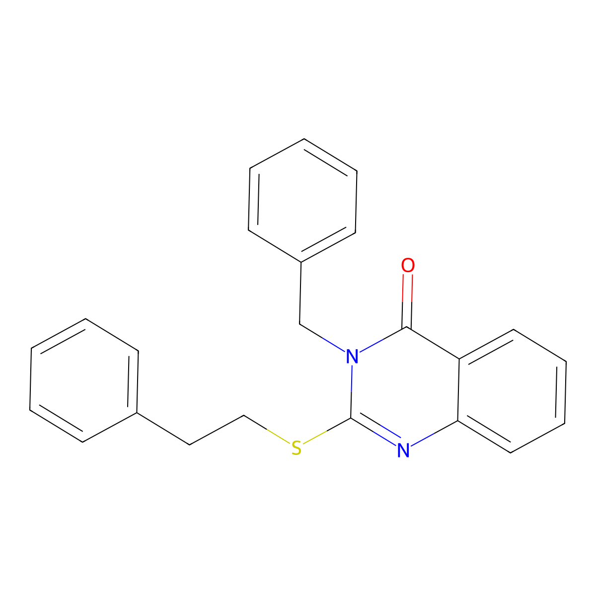 3-benzyl-2-[(2-phenylethyl)sulfanyl]-4(3H)-quinazolinone molecular structure, CAS 331972-10-2