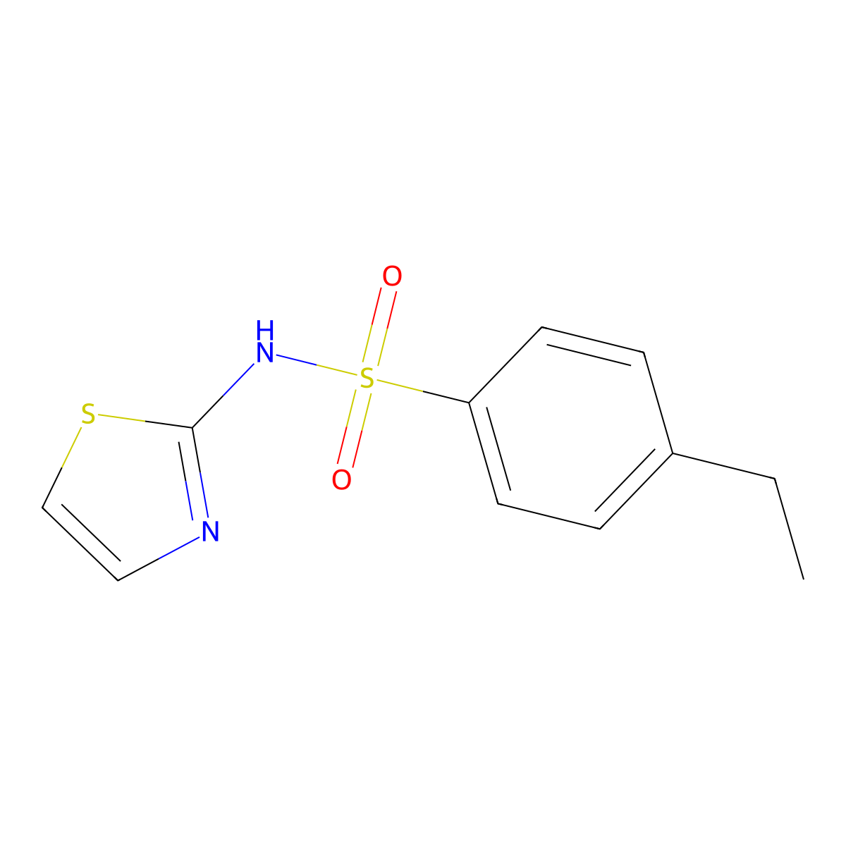 4-Ethyl-N-2-thiazolylbenzenesulfonamide molecular structure, CAS 331972-48-6