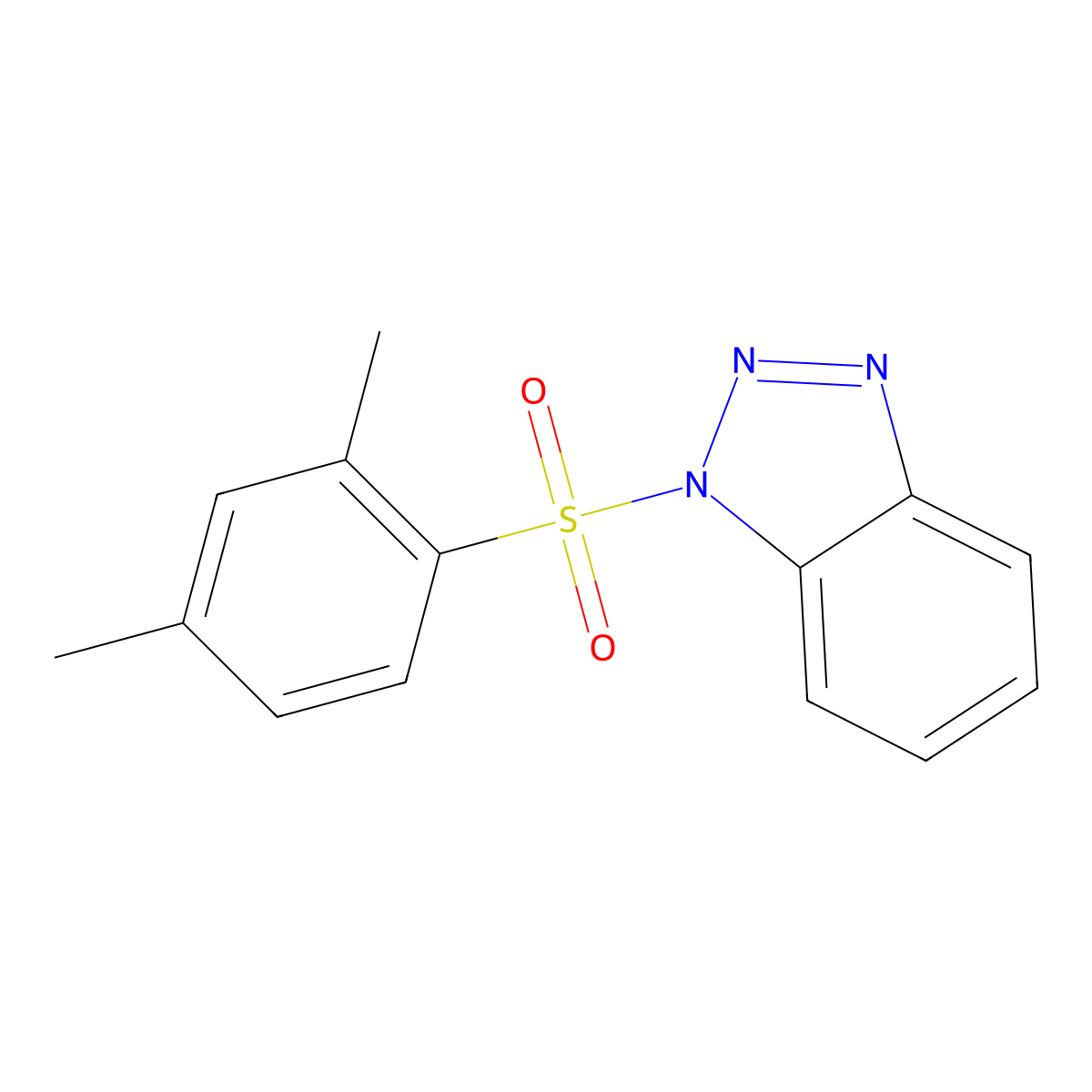 1-(2,4-Dimethylphenyl)sulfonylbenzotriazole molecular structure, CAS 331972-50-0
