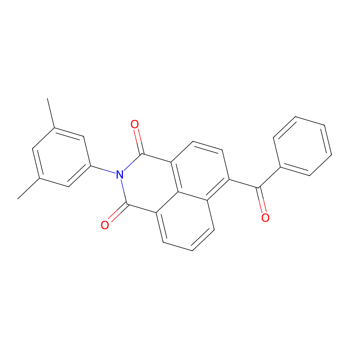 6-benzoyl-2-(3,5-dimethylphenyl)-1H-benzo[de]isoquinoline-1,3(2H)-dione molecular structure, CAS 331972-52-2