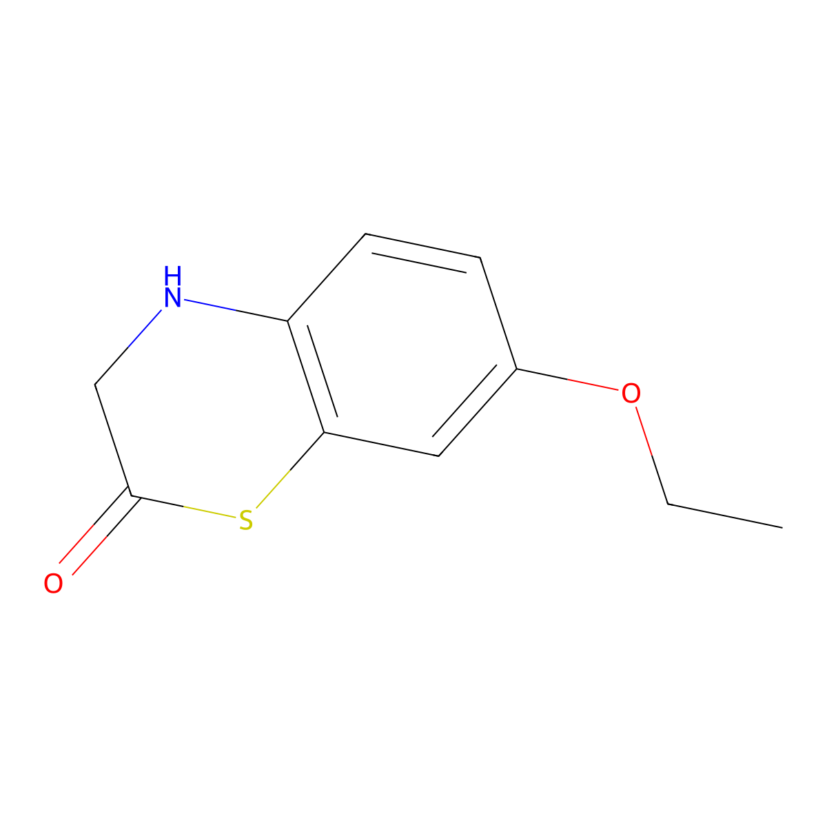 7-Ethoxy-3,4-dihydro-2H-1,4-benzothiazin-2-one molecular structure, CAS 331972-54-4