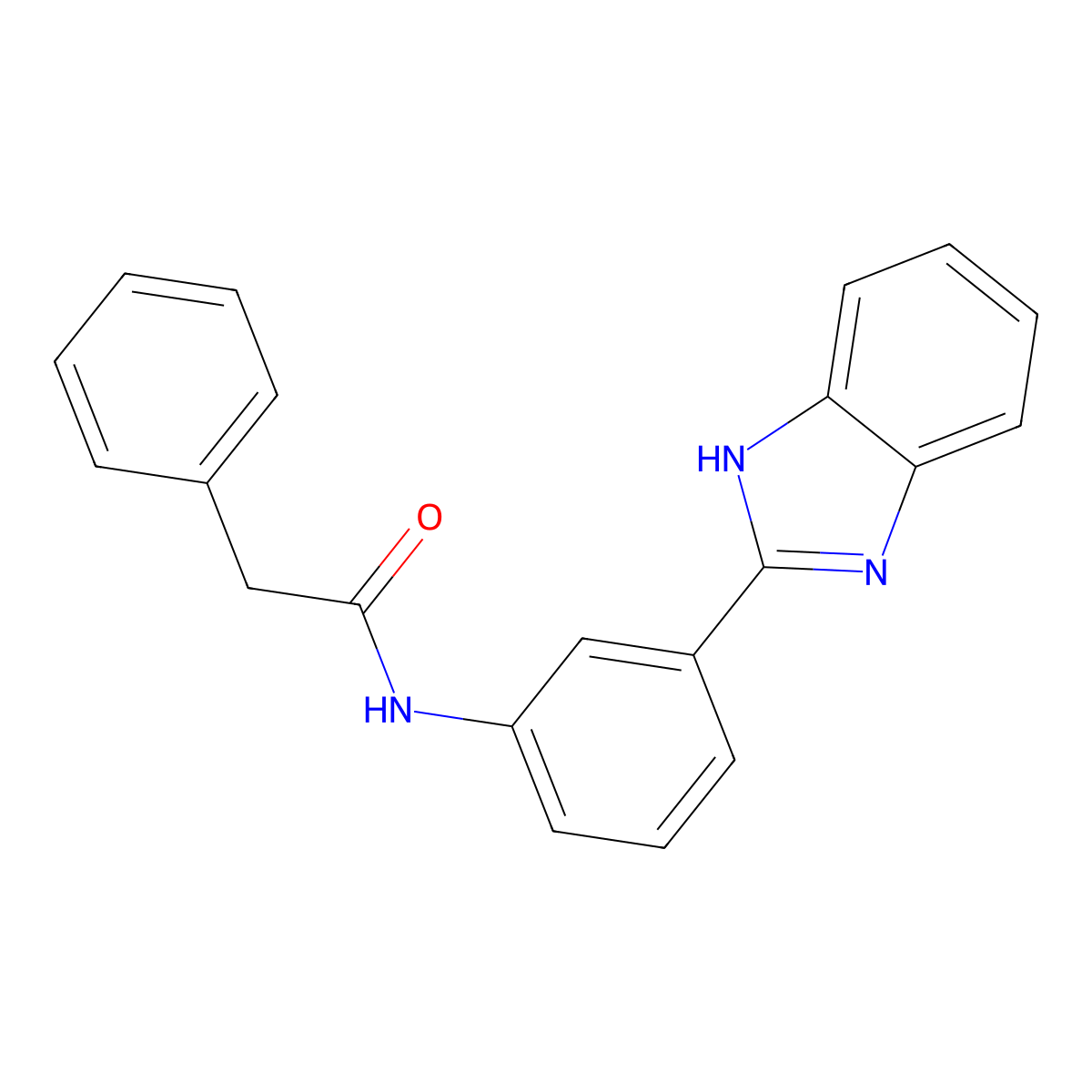 N-[3-(1H-benzimidazol-2-yl)phenyl]-2-phenylacetamide molecular structure, CAS 331972-70-4