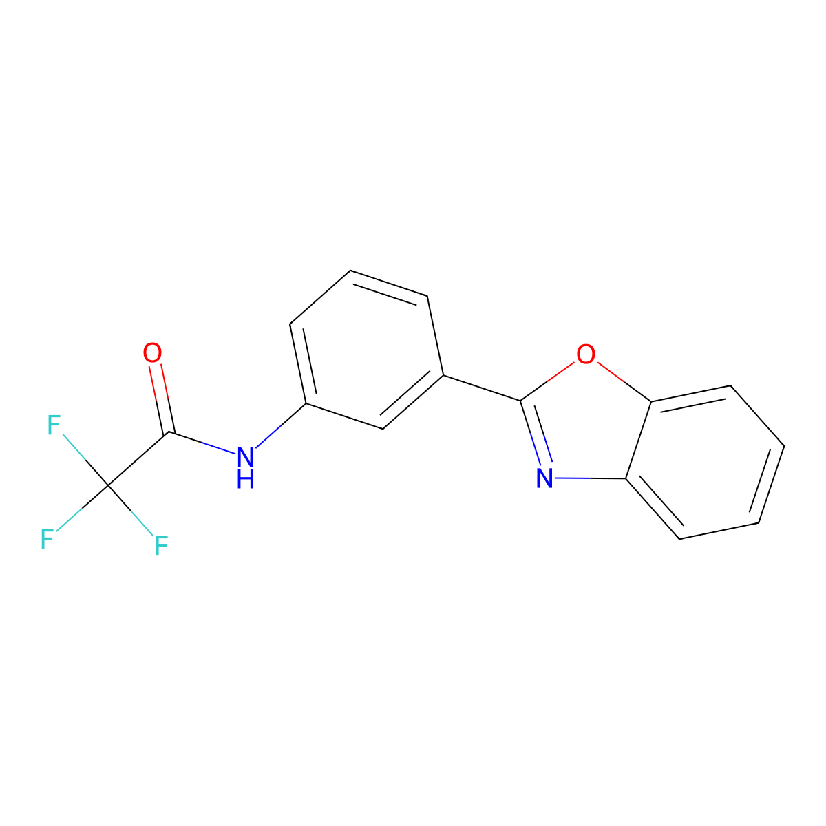 N-[3-(1,3-benzoxazol-2-yl)phenyl]-2,2,2-trifluoroacetamide molecular structure, CAS 331972-76-0