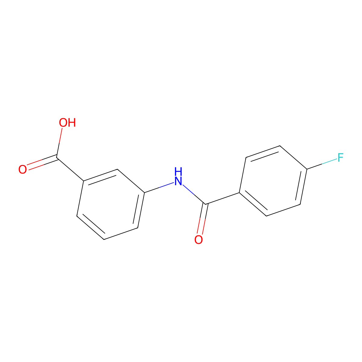 3-(4-Fluorobenzamido)benzoic acid molecular structure, CAS 331973-10-5
