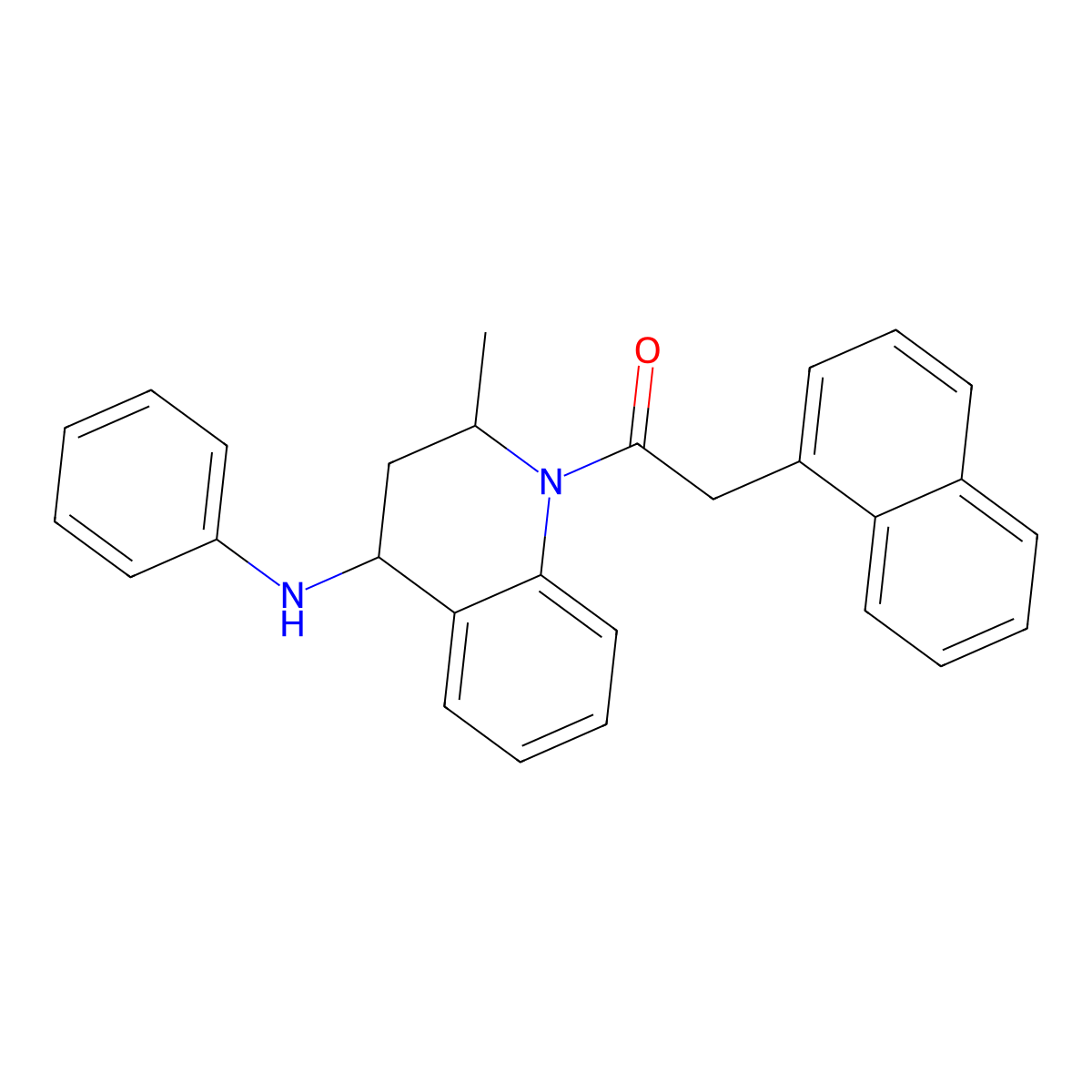1-(4-anilino-2-methyl-3,4-dihydro-2H-quinolin-1-yl)-2-naphthalen-1-ylethanone molecular structure, CAS 331973-40-1