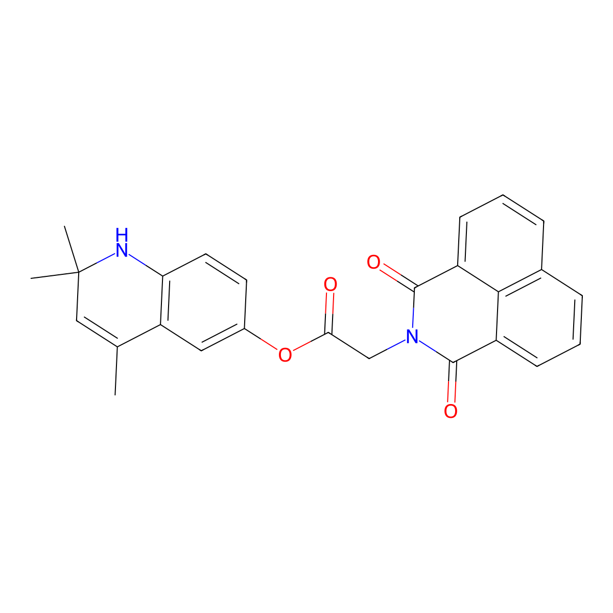 2,2,4-trimethyl-1,2-dihydroquinolin-6-yl (1,3-dioxo-1H-benzo[de]isoquinolin-2(3H)-yl)acetate molecular structure, CAS 331973-46-7
