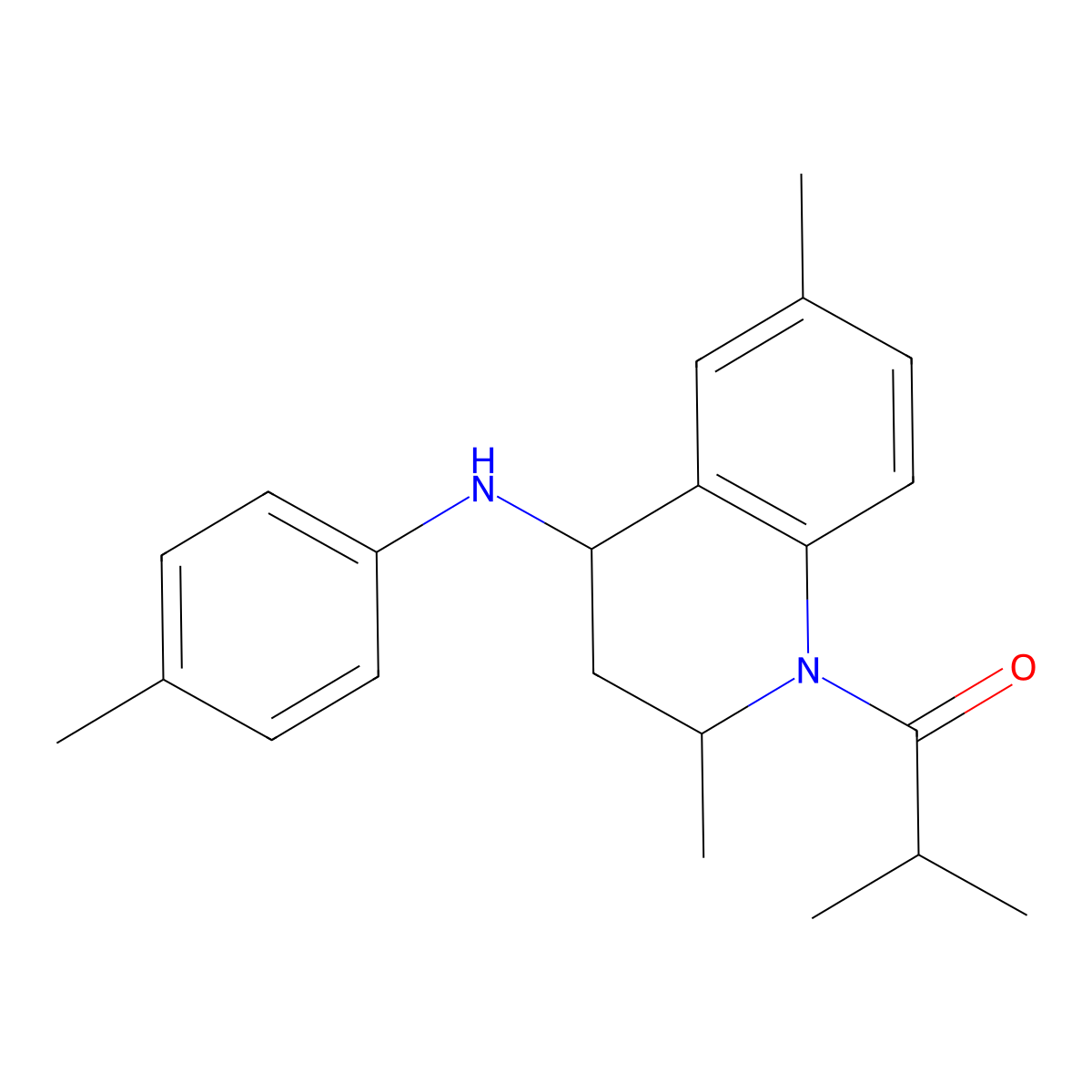 1-[2,6-dimethyl-4-(4-methylanilino)-3,4-dihydro-2H-quinolin-1-yl]-2-methylpropan-1-one molecular structure, CAS 331973-78-5