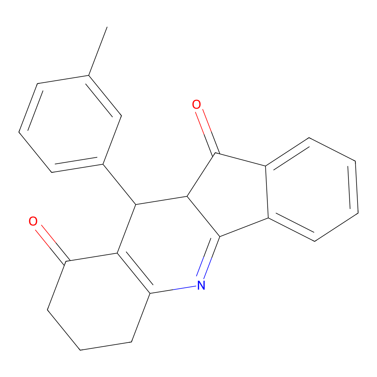 10-(3-methylphenyl)-7,8,10,10a-tetrahydro-6H-indeno[1,2-b]quinoline-9,11-dione molecular structure, CAS 331973-91-2