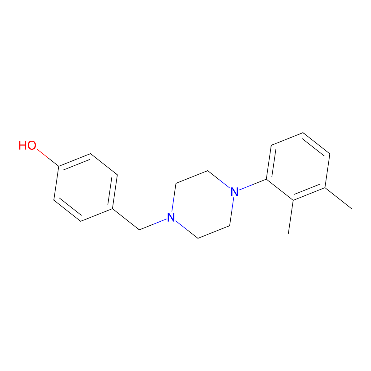 4-[[4-(2,3-Dimethylphenyl)piperazin-1-yl]methyl]phenol molecular structure, CAS 331976-03-5