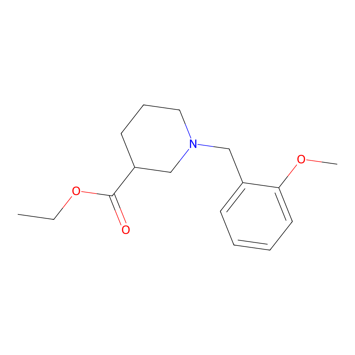 Ethyl 1-(2-methoxybenzyl)piperidine-3-carboxylate molecular structure, CAS 331976-80-8