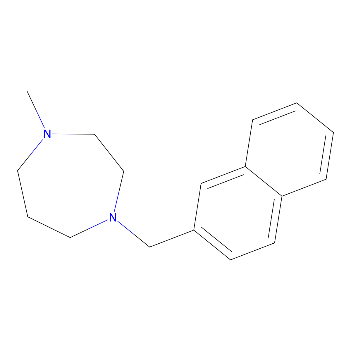 1-Methyl-4-(naphthalen-2-ylmethyl)-1,4-diazepane molecular structure, CAS 331976-91-1