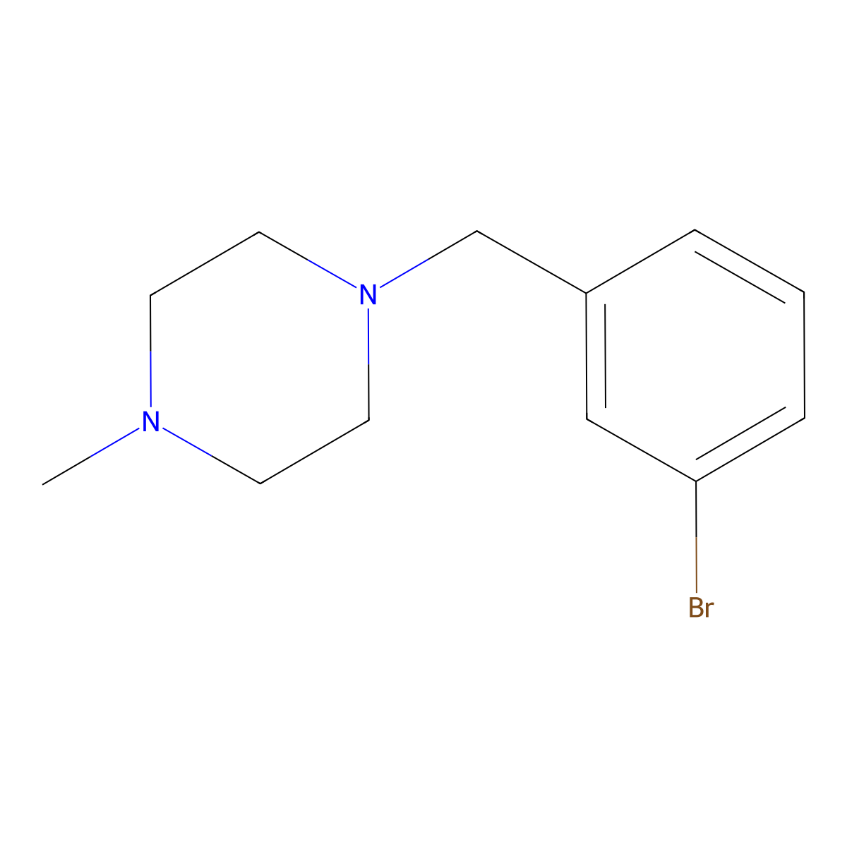 1-(3-Bromobenzyl)-4-methylpiperazine molecular structure, CAS 331977-03-8