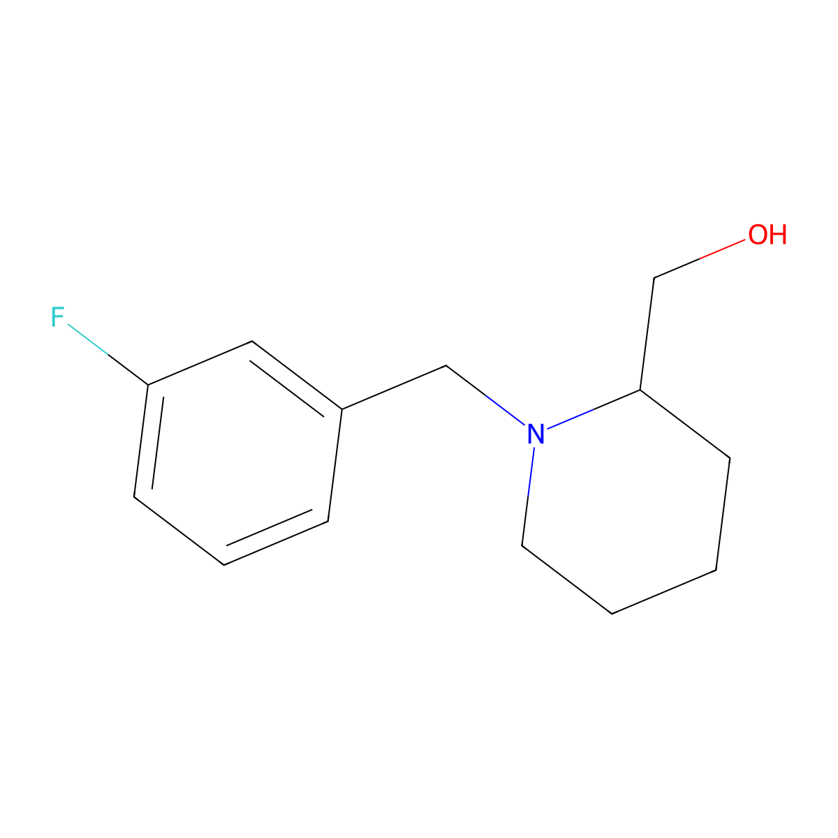 [1-(3-Fluoro-benzyl)-piperidin-2-yl]-methanol molecular structure, CAS 331978-24-6