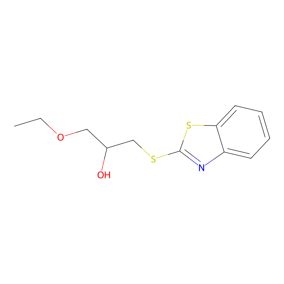 1-(1,3-Benzothiazol-2-ylsulfanyl)-3-ethoxypropan-2-ol molecular structure, CAS 331978-28-0