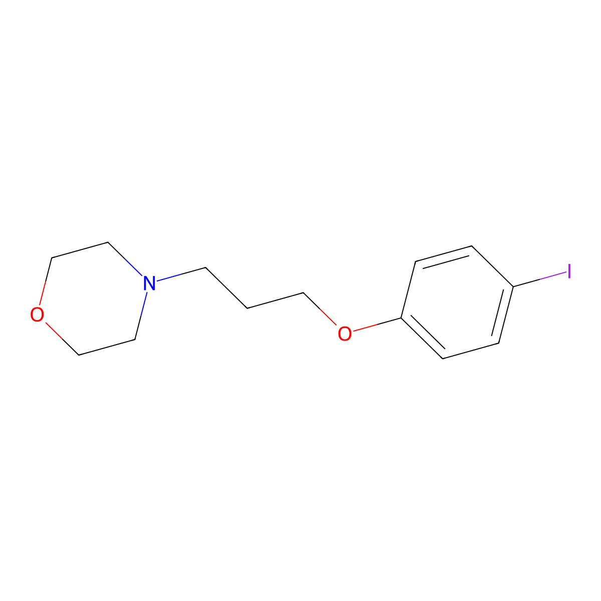 4-(3-(4-Iodophenoxy)propyl)morpholine molecular structure, CAS 331978-37-1