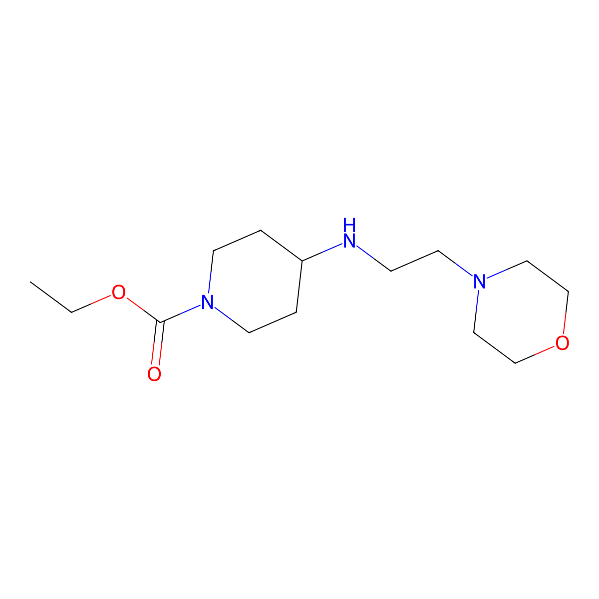 Ethyl 4-[(2-morpholin-4-ylethyl)amino]piperidine-1-carboxylate molecular structure, CAS 331979-02-3