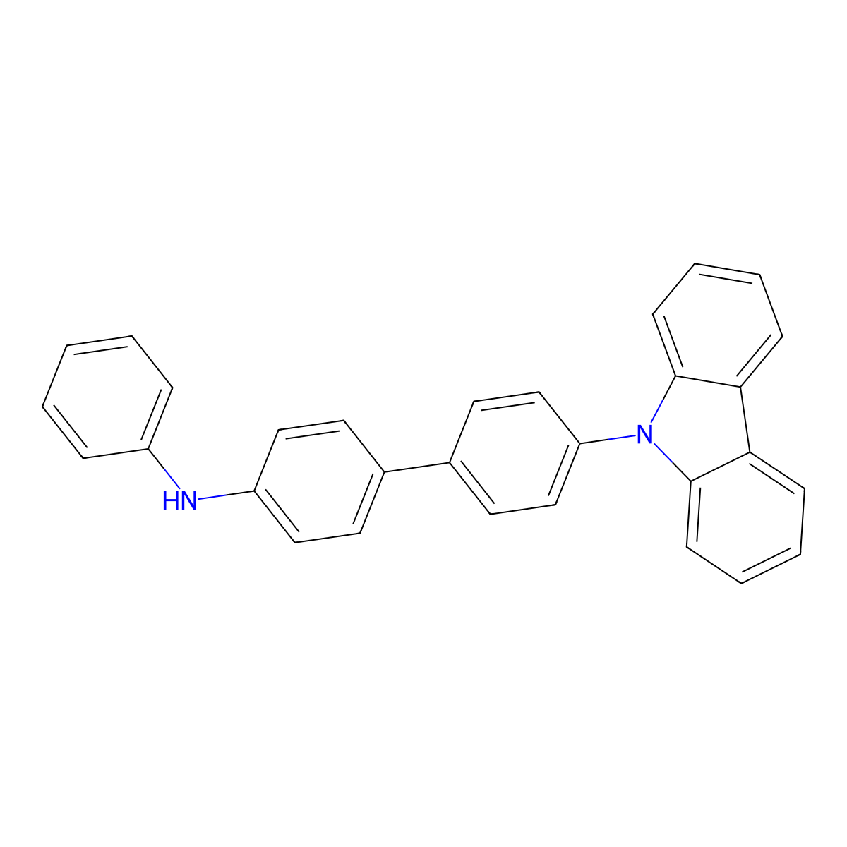 4'-(9H-Carbazol-9-yl)-N-phenyl-[1,1'-biphenyl]-4-amine molecular structure, CAS 331980-55-3