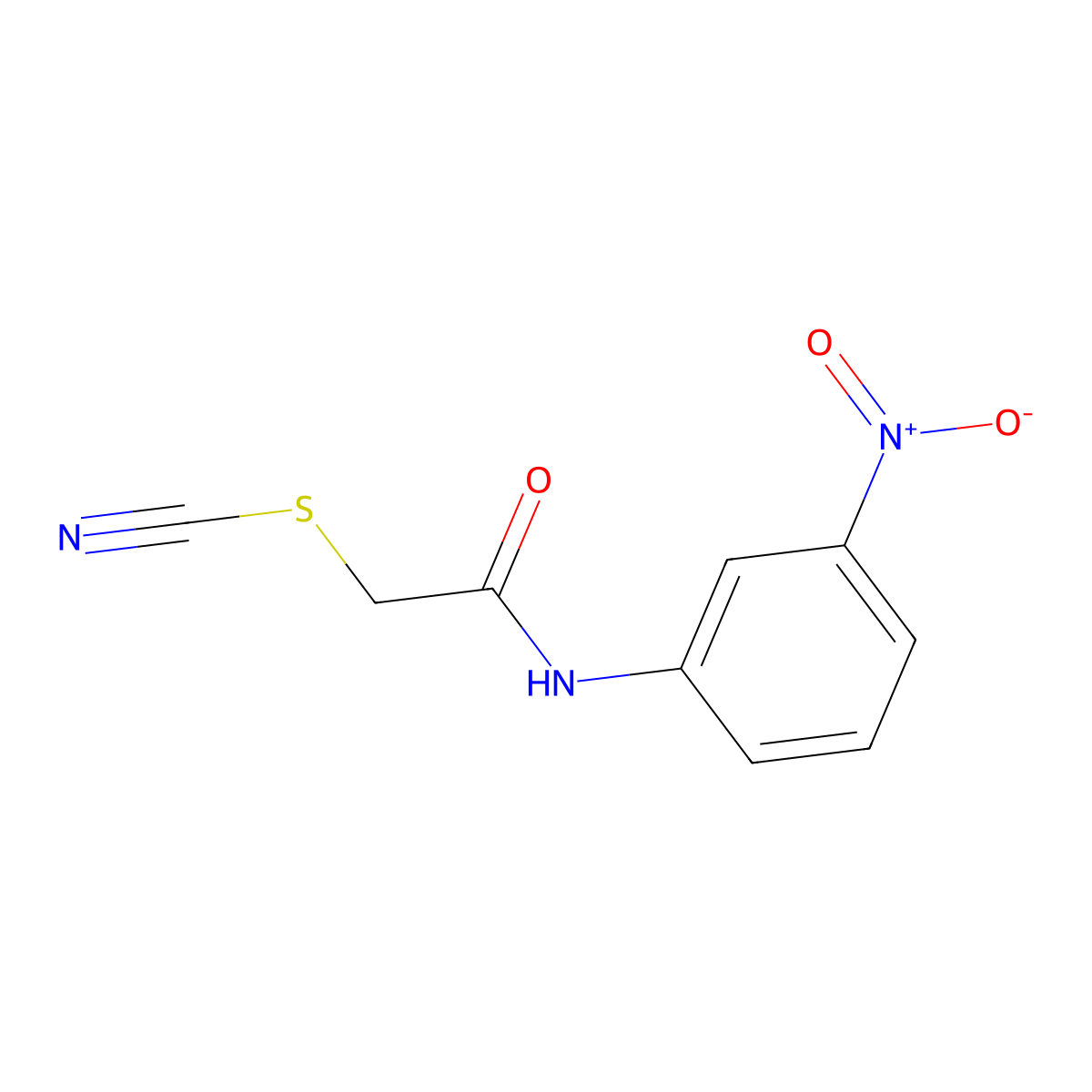 N-(3-Nitrophenyl)-2-thiocyanatoacetamide molecular structure, CAS 331981-25-0