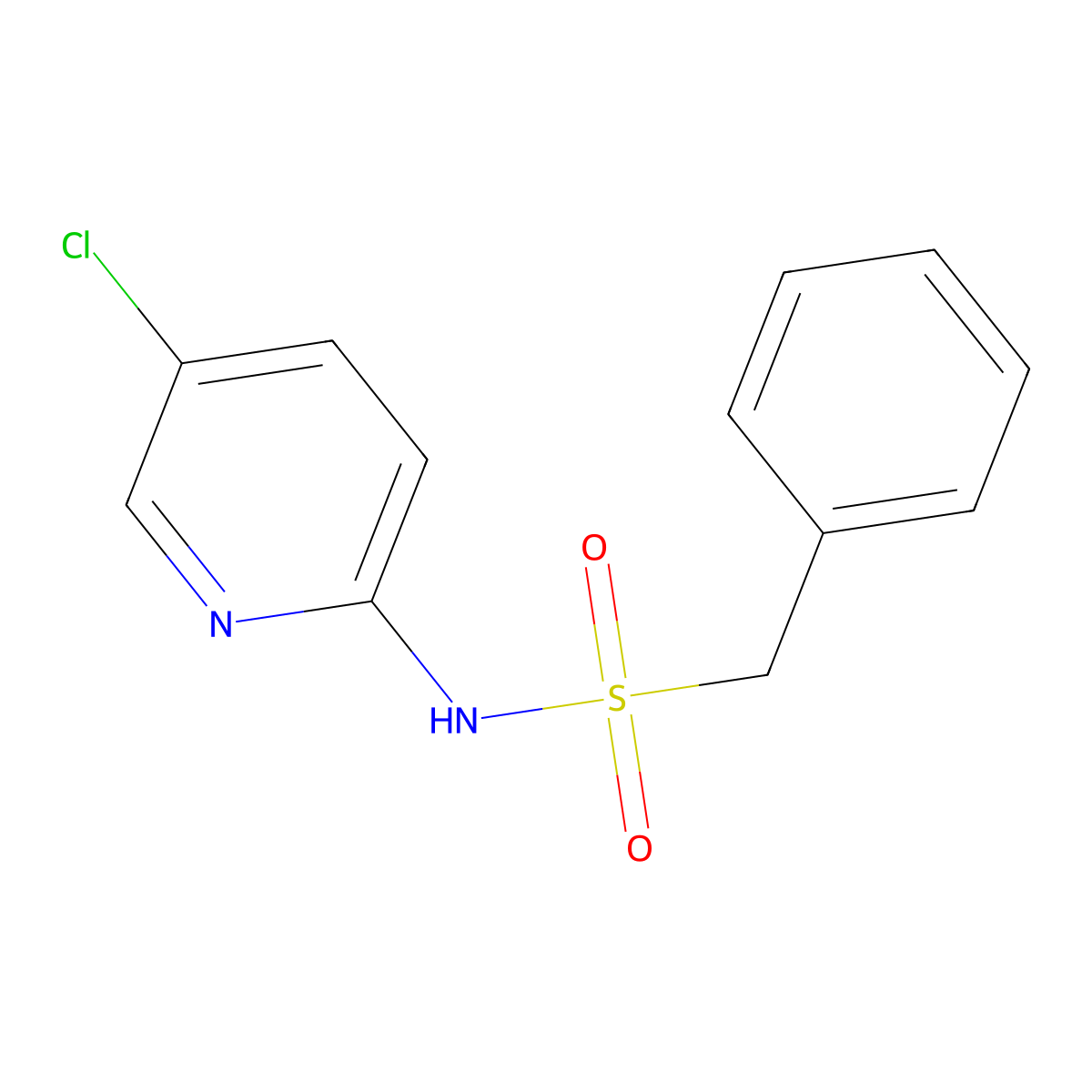 N-(5-chloropyridin-2-yl)-1-phenylmethanesulfonamide molecular structure, CAS 331981-80-7