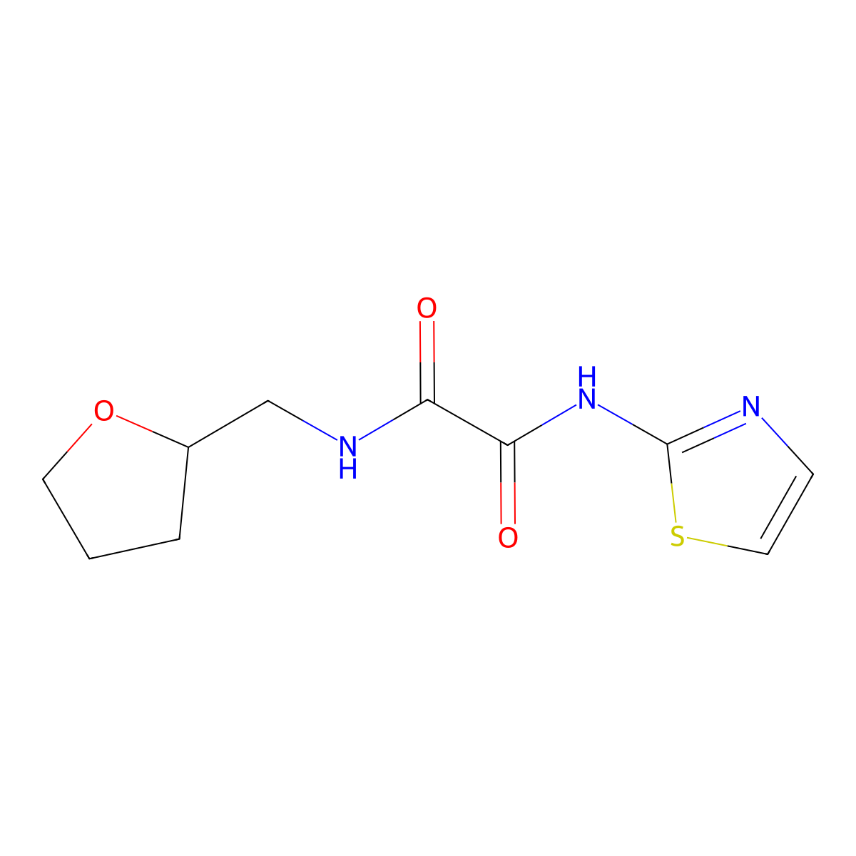N-(oxolan-2-ylmethyl)-N'-(1,3-thiazol-2-yl)oxamide molecular structure, CAS 331982-47-9