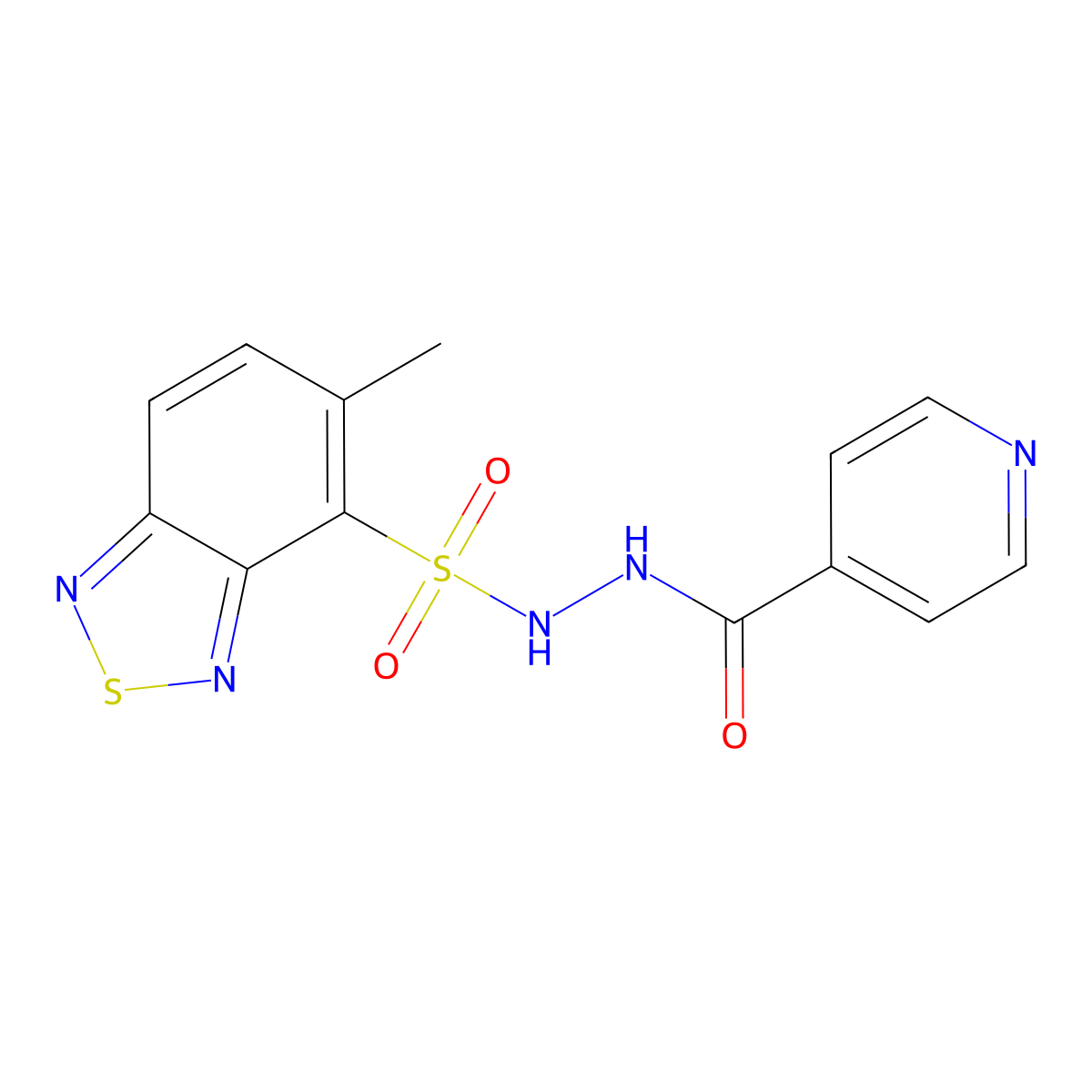 N'-[(5-methyl-2,1,3-benzothiadiazol-4-yl)sulfonyl]pyridine-4-carbohydrazide molecular structure, CAS 331983-23-4