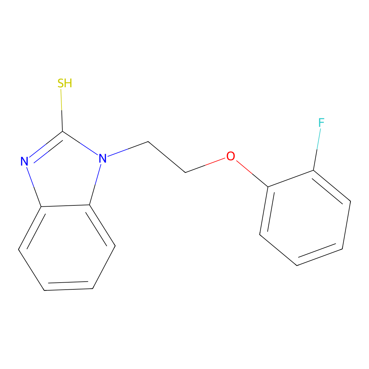 3-[2-(2-fluorophenoxy)ethyl]-1H-benzimidazole-2-thione molecular structure, CAS 331983-50-7