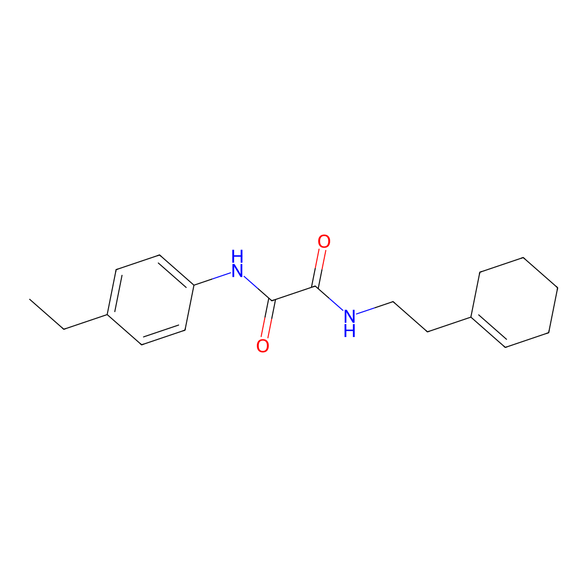 N-[2-(cyclohex-1-en-1-yl)ethyl]-N'-(4-ethylphenyl)ethanediamide molecular structure, CAS 331986-39-1