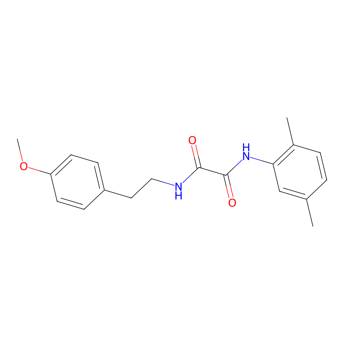 N1-(2,5-dimethylphenyl)-N2-(4-methoxyphenethyl)oxalamide molecular structure, CAS 331986-46-0