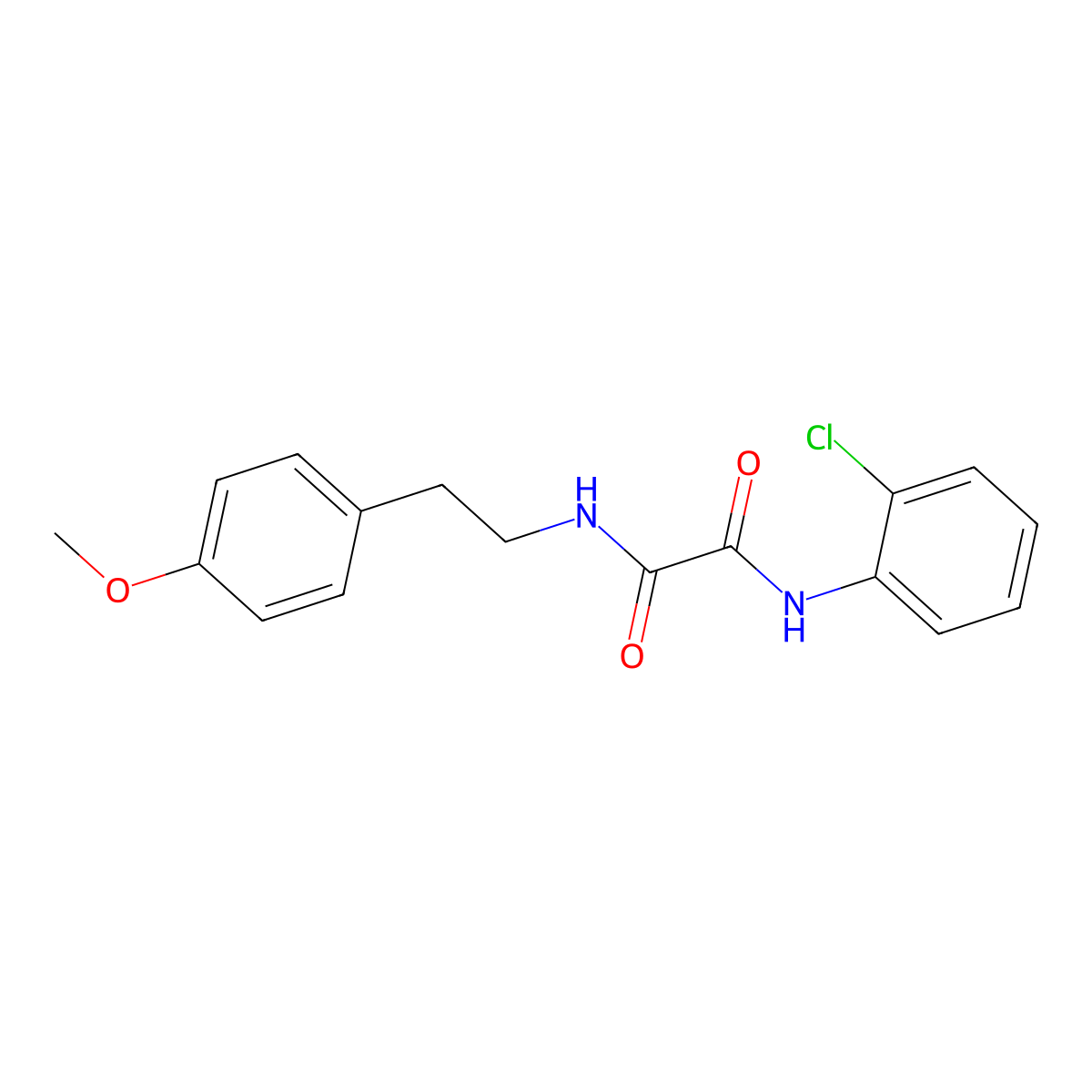 N-(2-chlorophenyl)-N'-[2-(4-methoxyphenyl)ethyl]ethanediamide molecular structure, CAS 331986-47-1