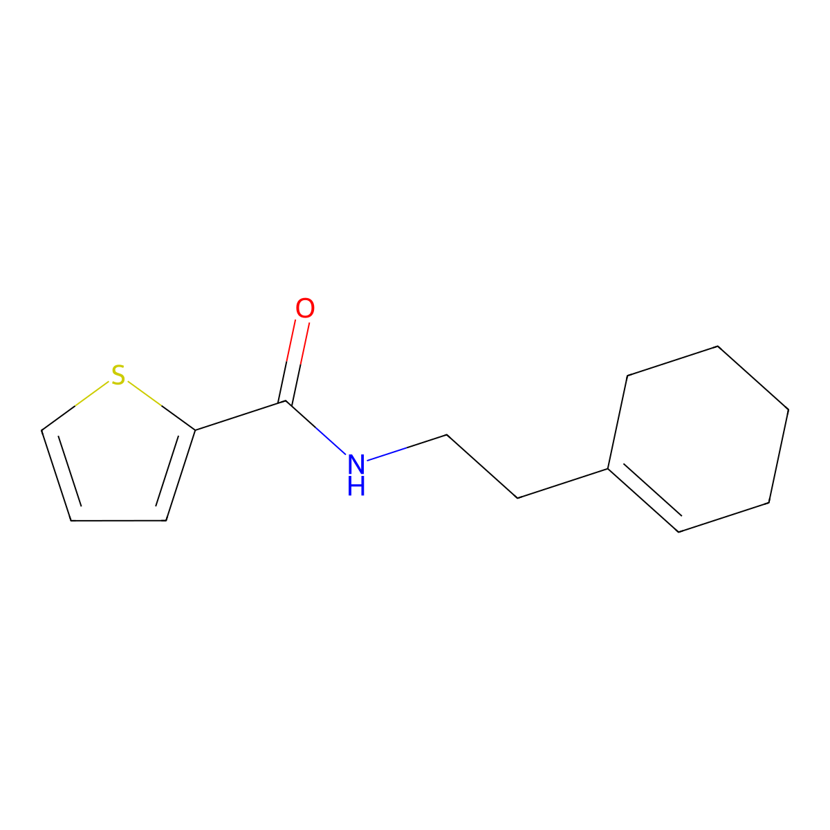 N-[2-(1-cyclohexen-1-yl)ethyl]-2-thiophenecarboxamide molecular structure, CAS 331986-82-4