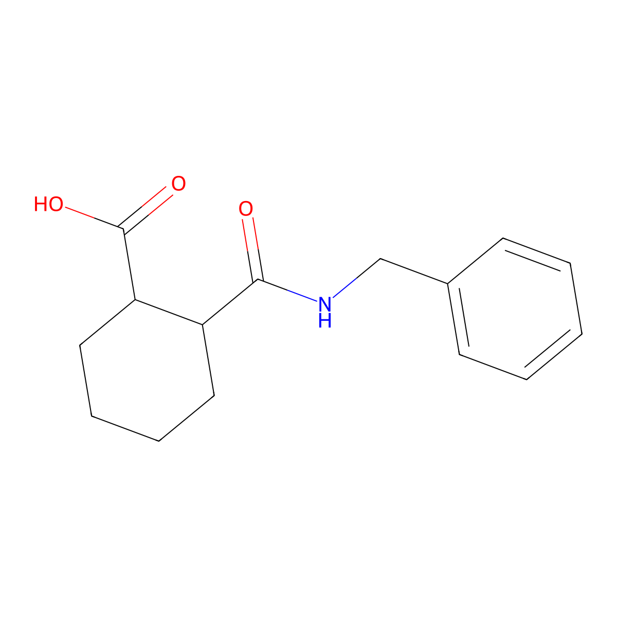 2-(Benzylcarbamoyl)cyclohexanecarboxylic acid molecular structure, CAS 331986-99-3