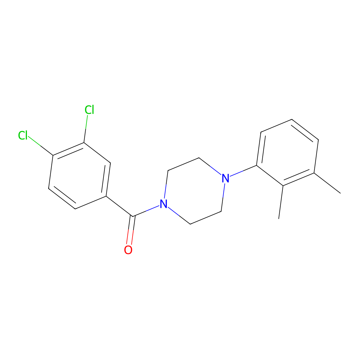 (3,4-Dichlorophenyl)-[4-(2,3-dimethylphenyl)piperazin-1-yl]methanone molecular structure, CAS 331987-50-9