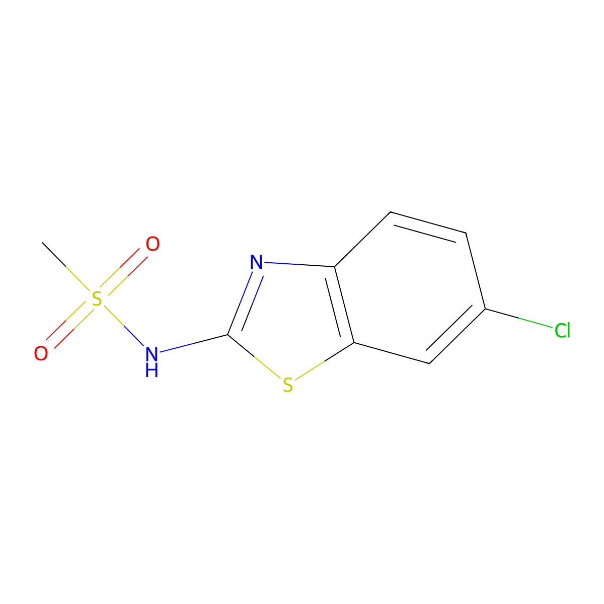 N-(6-chloro-1,3-benzothiazol-2-yl)methanesulfonamide molecular structure, CAS 331987-54-3